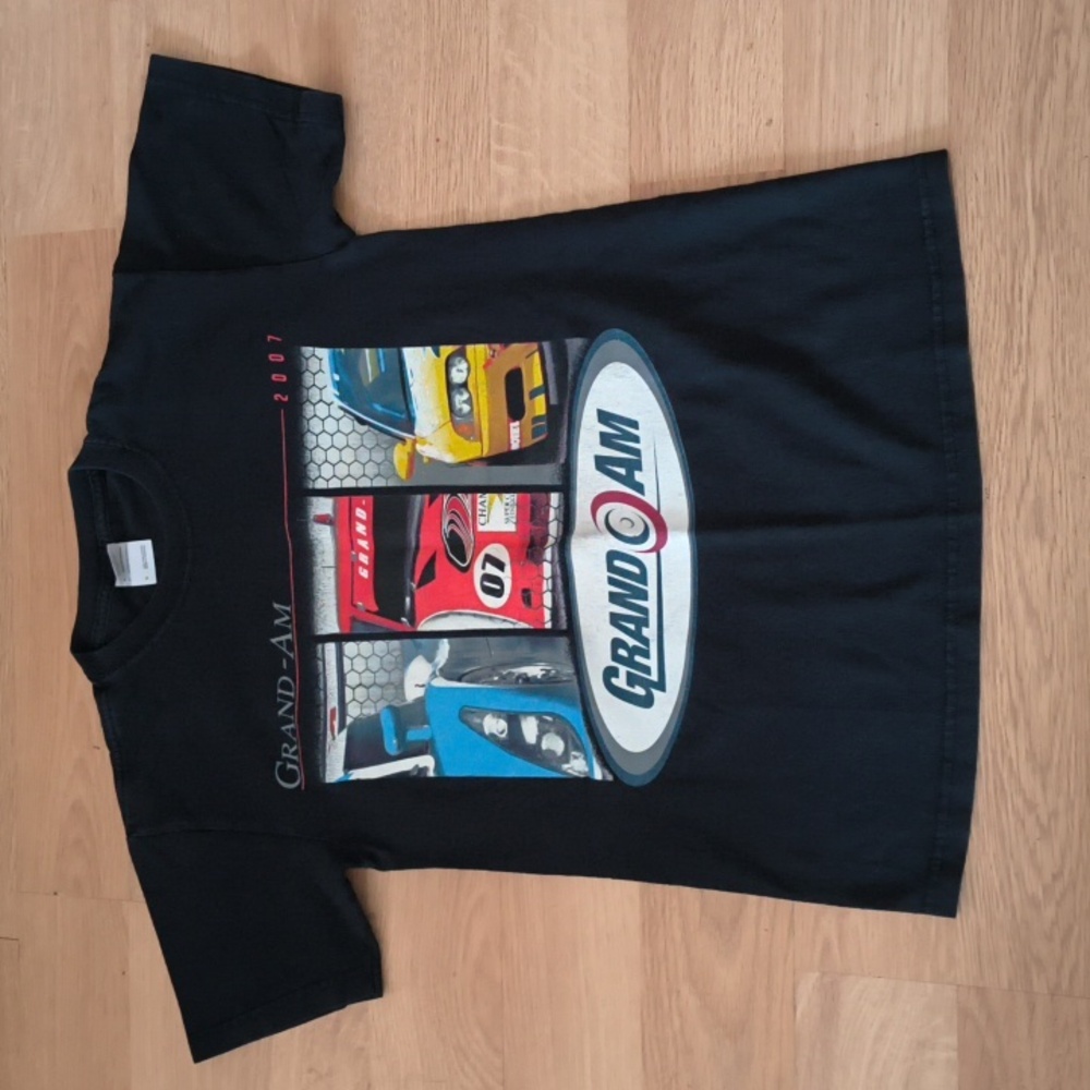 2007 Grand-Am Racing Black Pontiac Double Sided Crewneck Short Sleeve T-shirt S